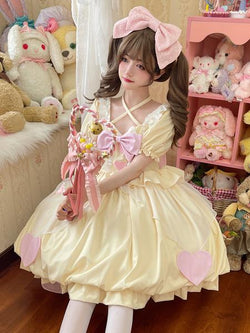 Sweet Lolita Dress Chiffon Short Sleeves Sweet Lolita Dress