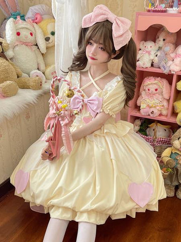 Sweet Lolita Dress Chiffon Short Sleeves Sweet Lolita Dress