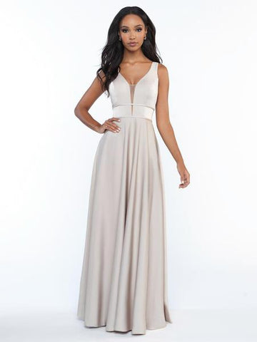 Bridesmaid Dresses A-Line Floor-Length Zipper Elastic Silk Like Satin Formal Gowns